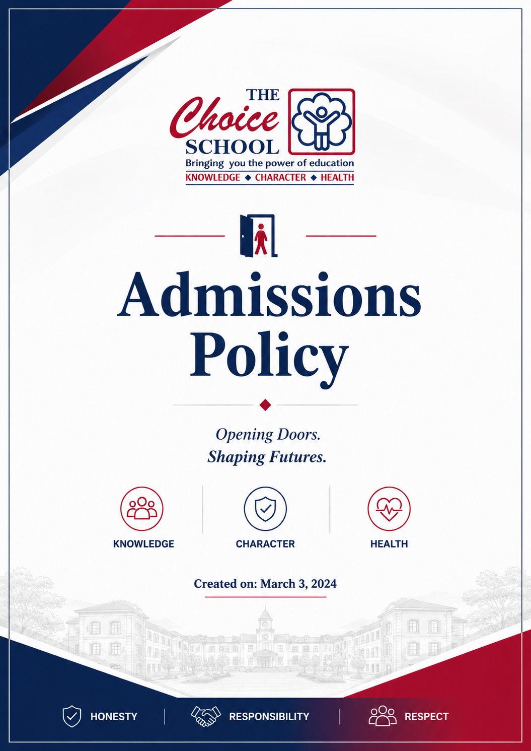 Admissions Policy